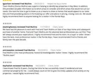 List of customers evaluation, and testimonials.